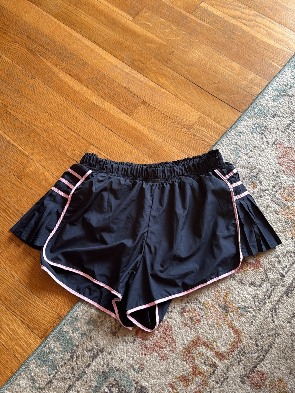 NEW without tags Altar'd State Navy blue Athletic Shorts with Light Pink Trim